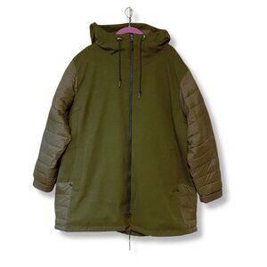 Columbia Boundary Bay™ Hybrid Rain Snow Jacket - Womens Plus Size 3X Olive Green